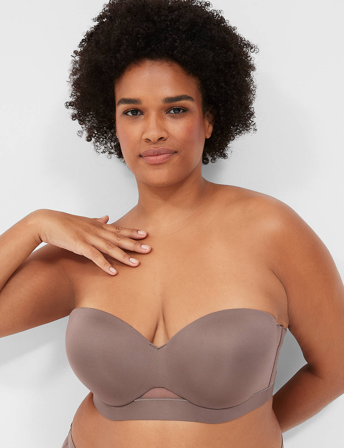 NWT Cacique beige Smooth Lightly Lined Balconette Bra , Sz 44D $46