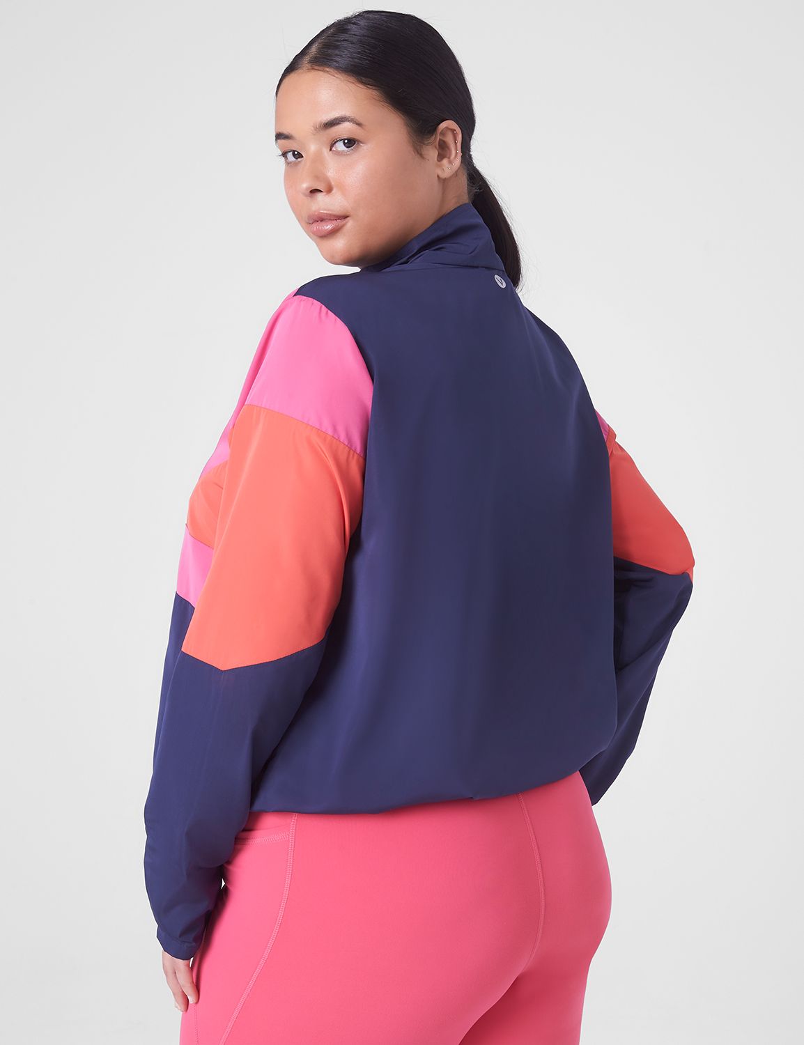 LIVI Half-Zip LaneBryant Colorblock Windbreaker Jacket 