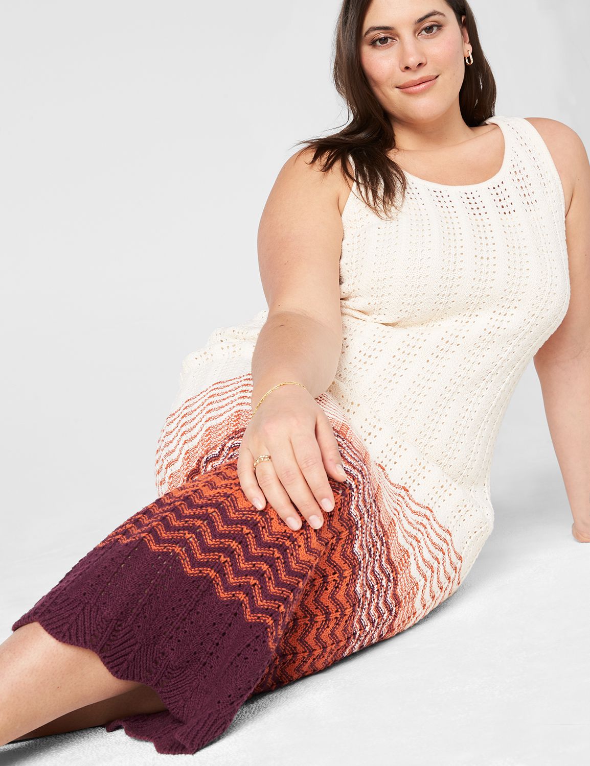 Sleeveless Scoop Neck Eco Chevron S Product Image 4