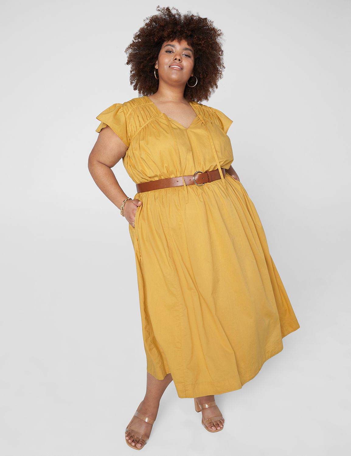 Lane bryant yellow on sale dress