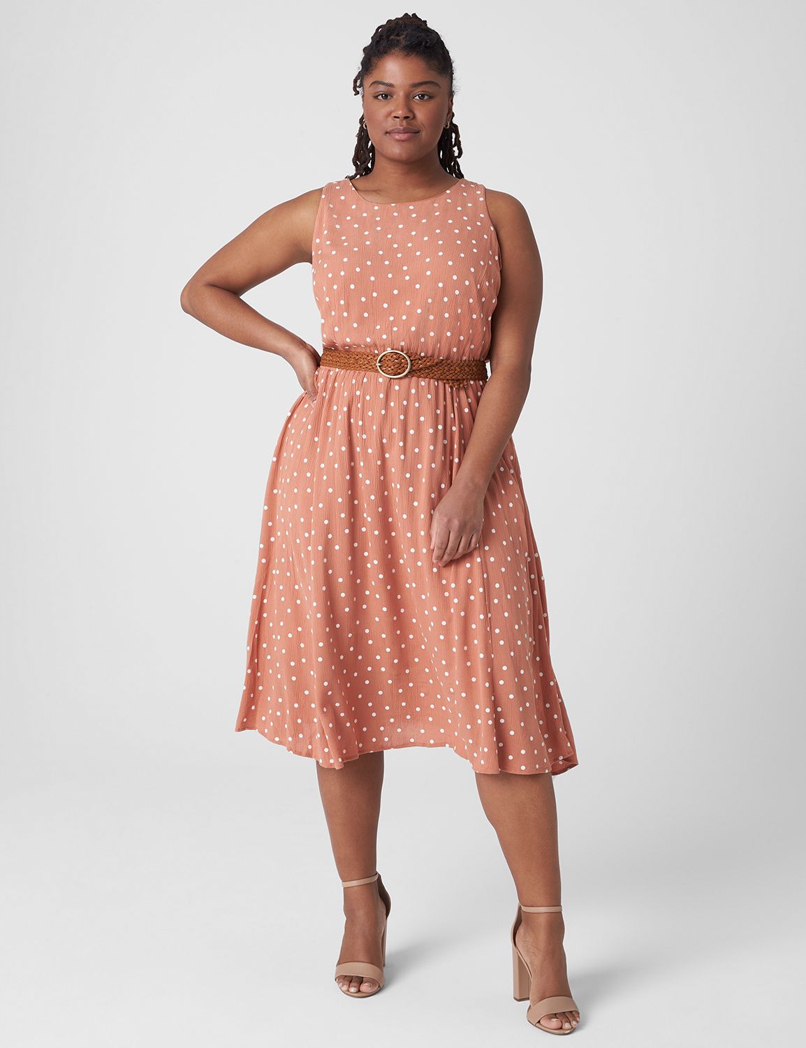 Sleeveless Cutout-Back Fit & Flare Dress | LaneBryant