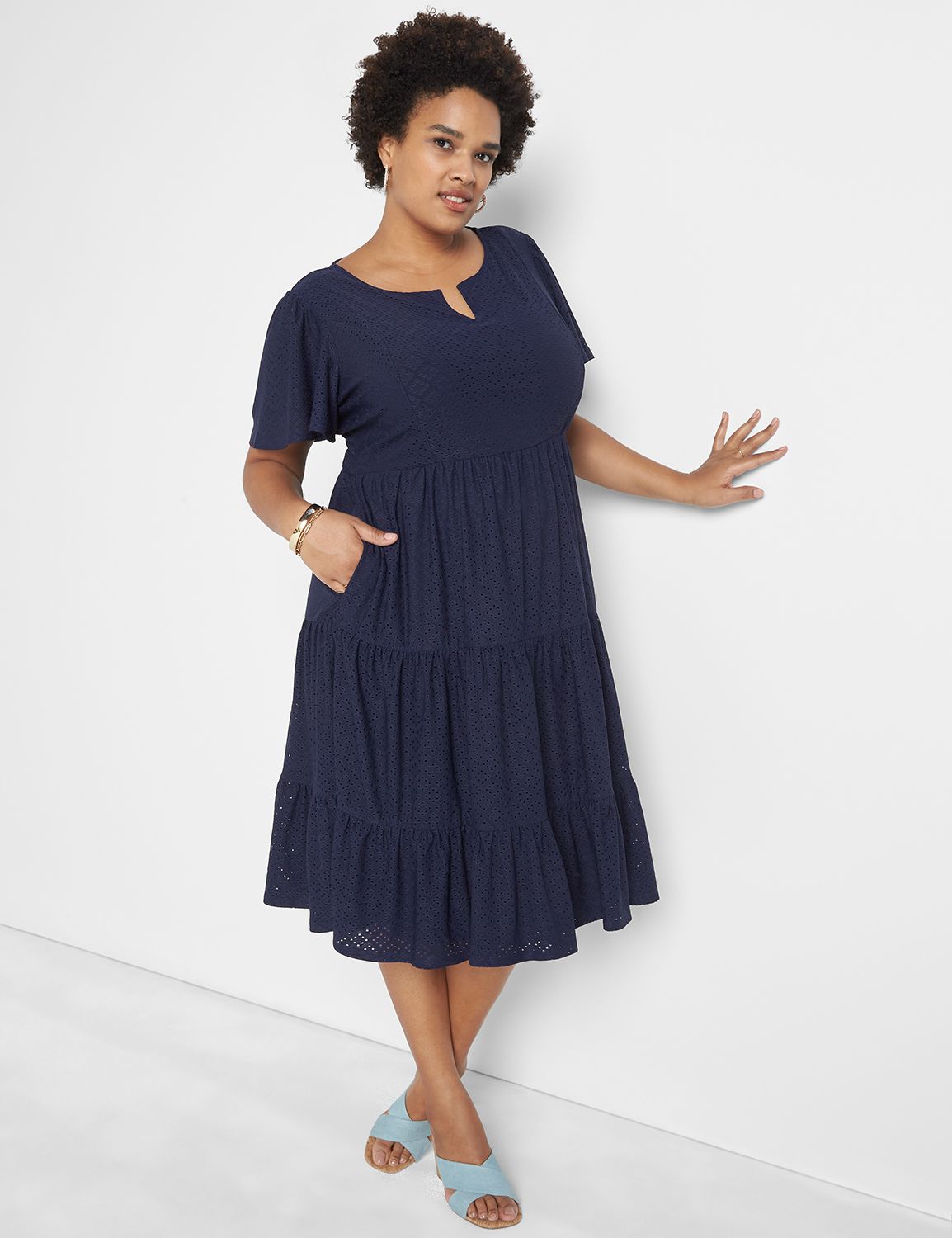 Lane bryant shop navy dress