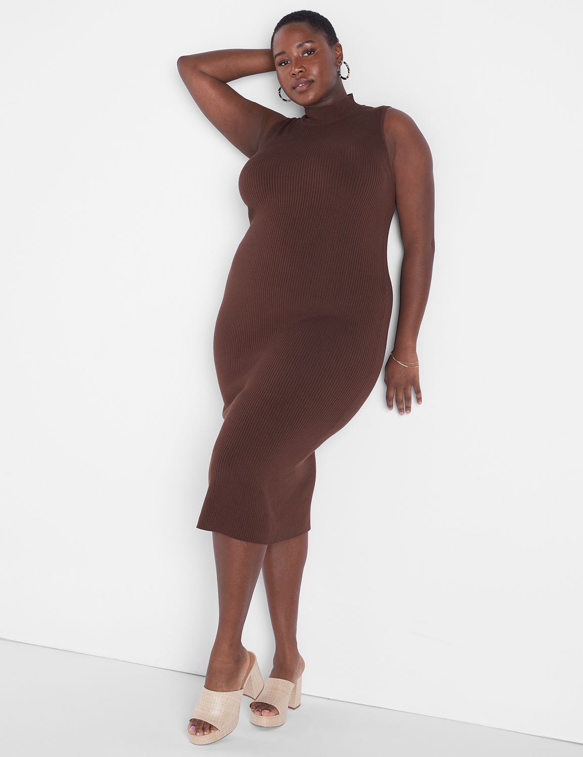 Mock-Neck Bodycon Dress