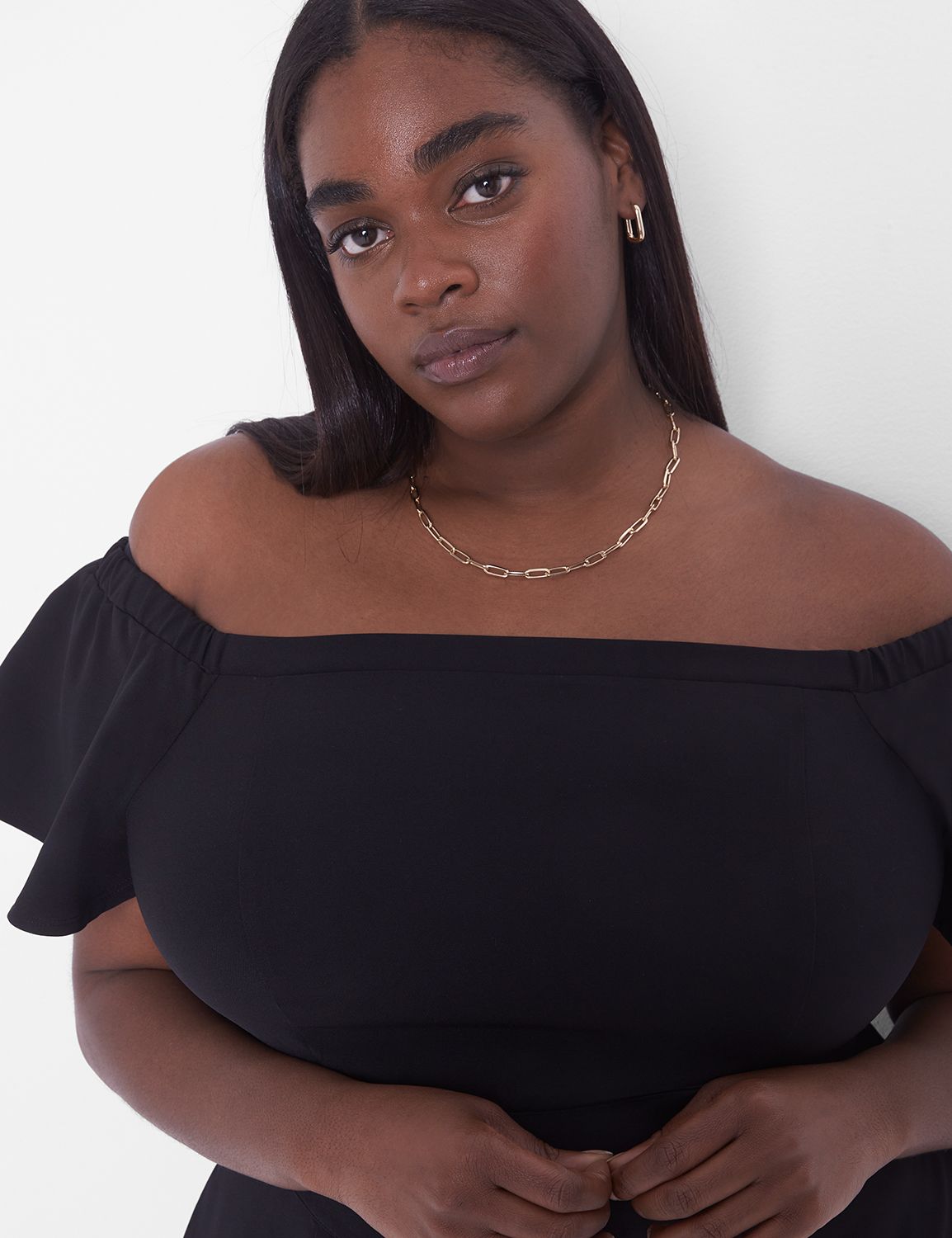 Short Flutter Sleeve Off The Should Product Image 3