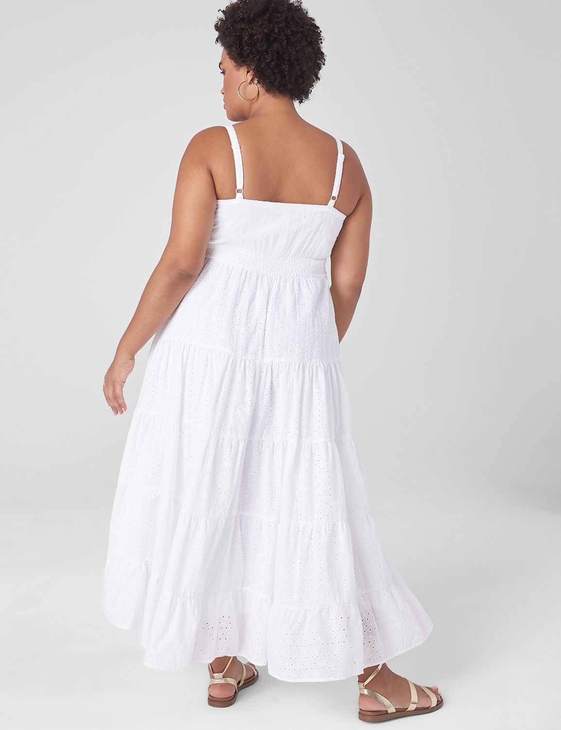 Vega Eyelet Tiered Maxi Dress