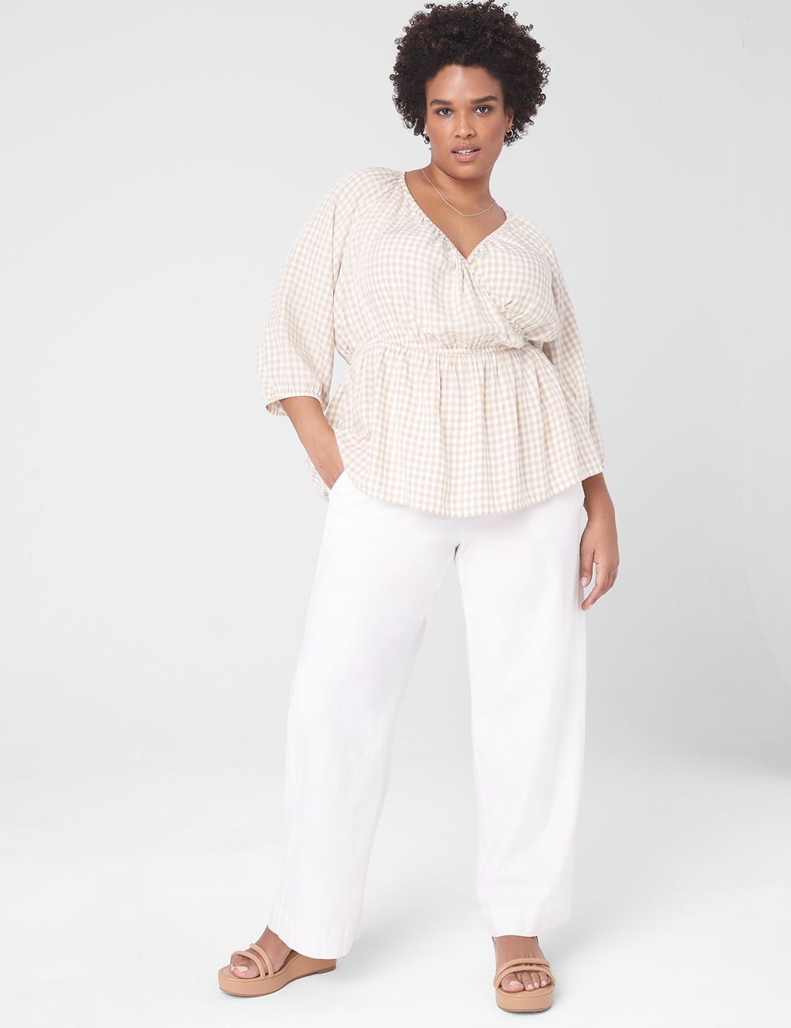 Lane bryant linen sales pants