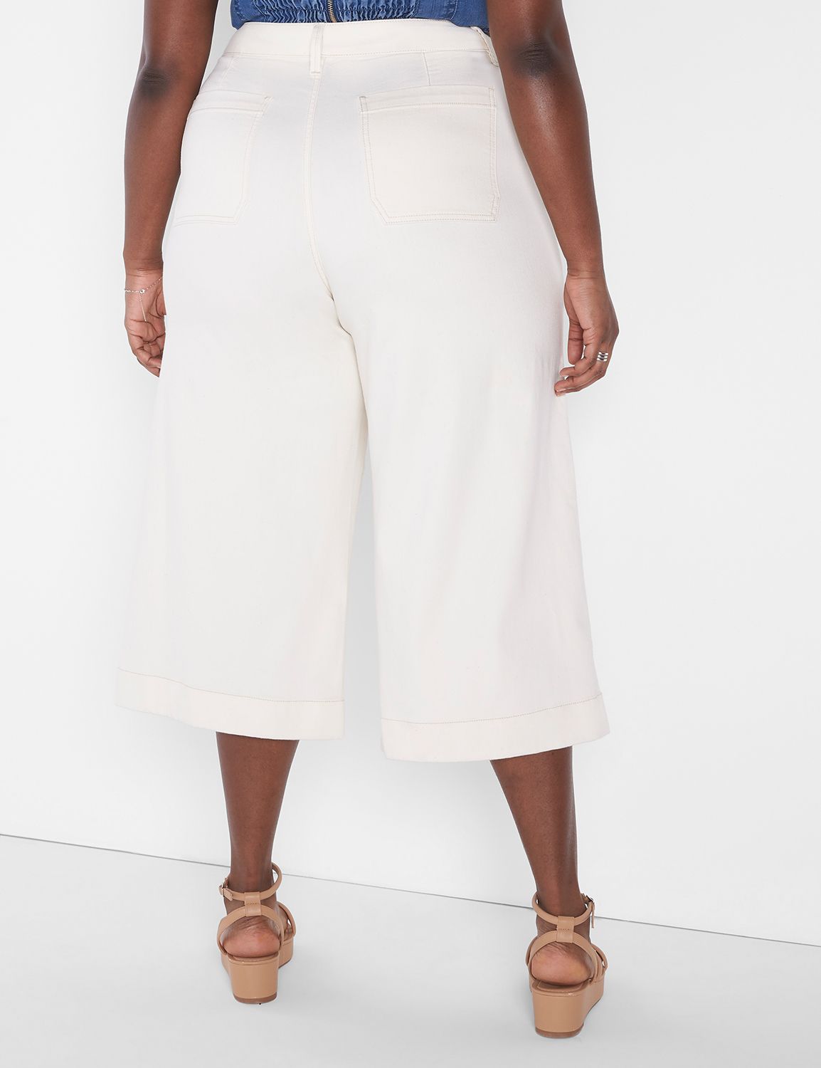 MID RISE 5 POCKET WIDE LEG CROP -EC Product Image 2