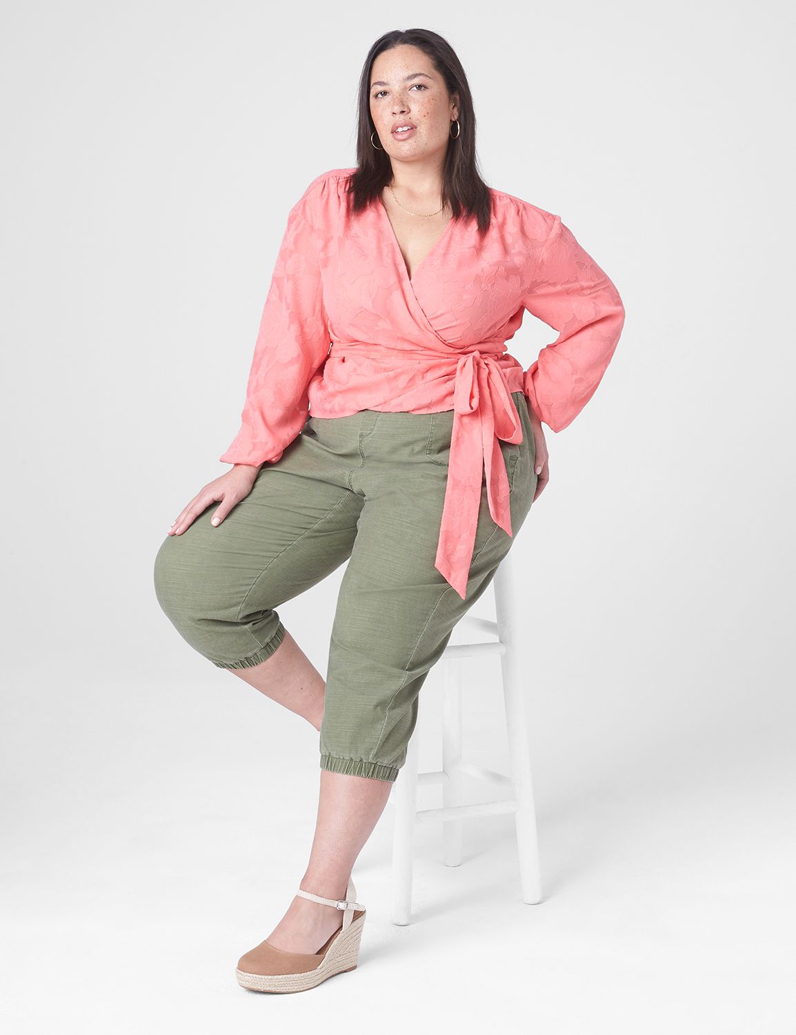 Classic Long Sleeve Full Wrap Top 1 Product Image 1