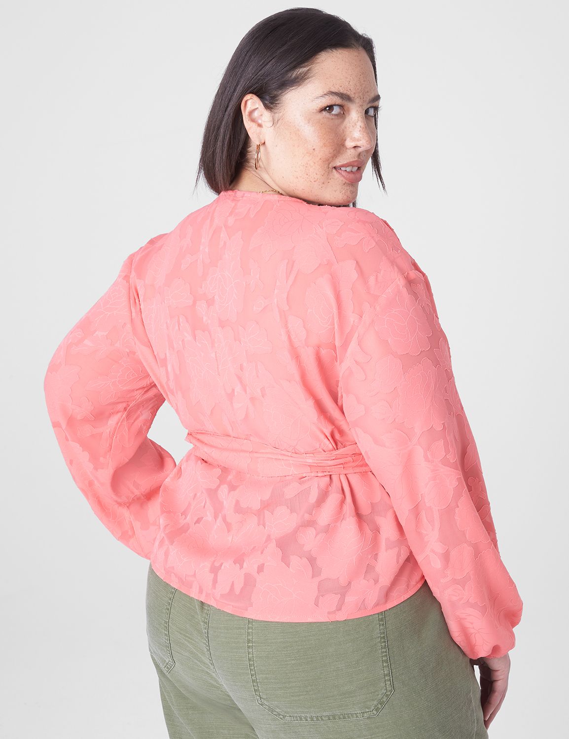 Classic Long Sleeve Full Wrap Top 1 Product Image 2