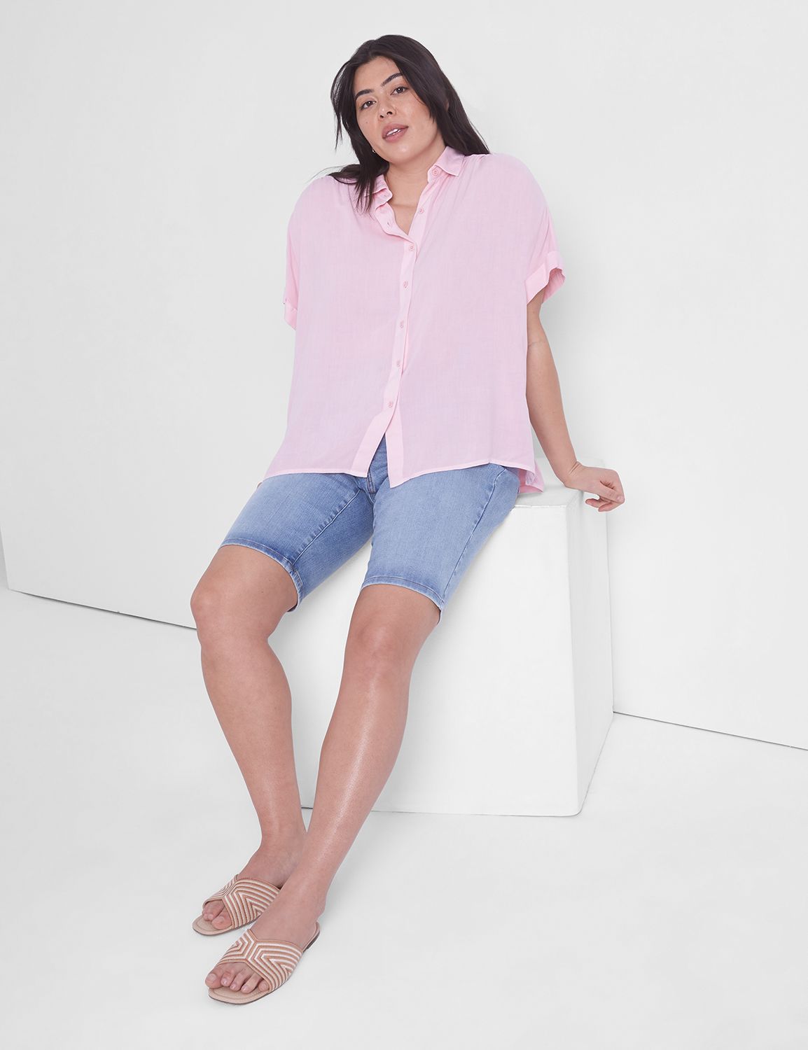 Relaxed Short Sleeve Button Down 11 Product Image 1