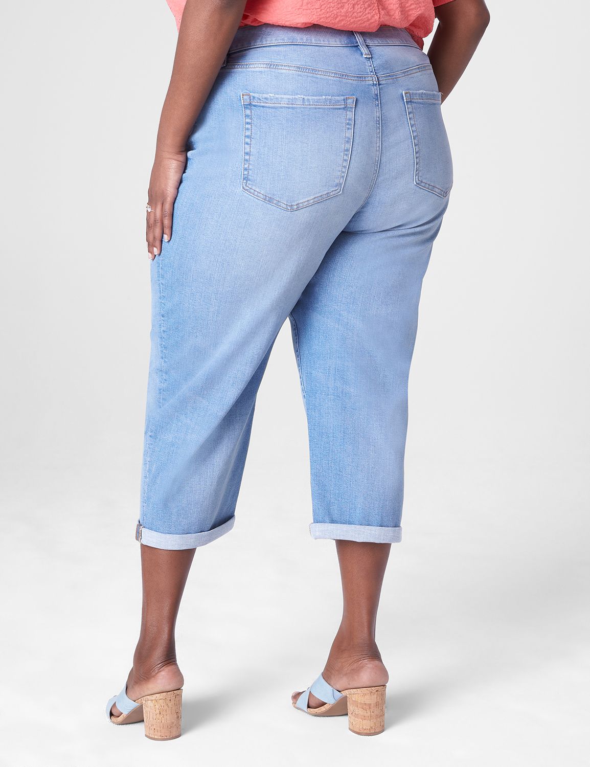 Signature Fit Boyfriend Capri Jean | LaneBryant