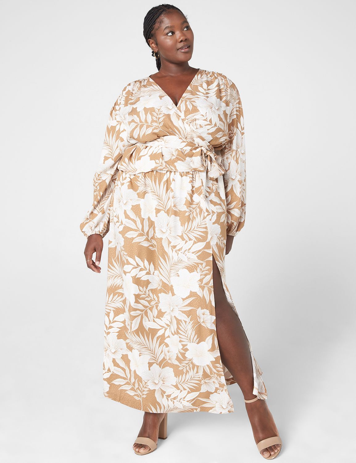 Classic Long Sleeve Full Wrap Top 1 | LaneBryant