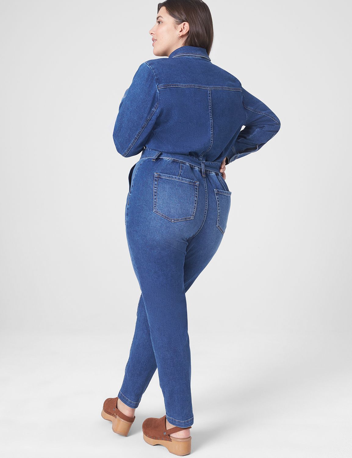 Denim Straight Leg Jumpsuit