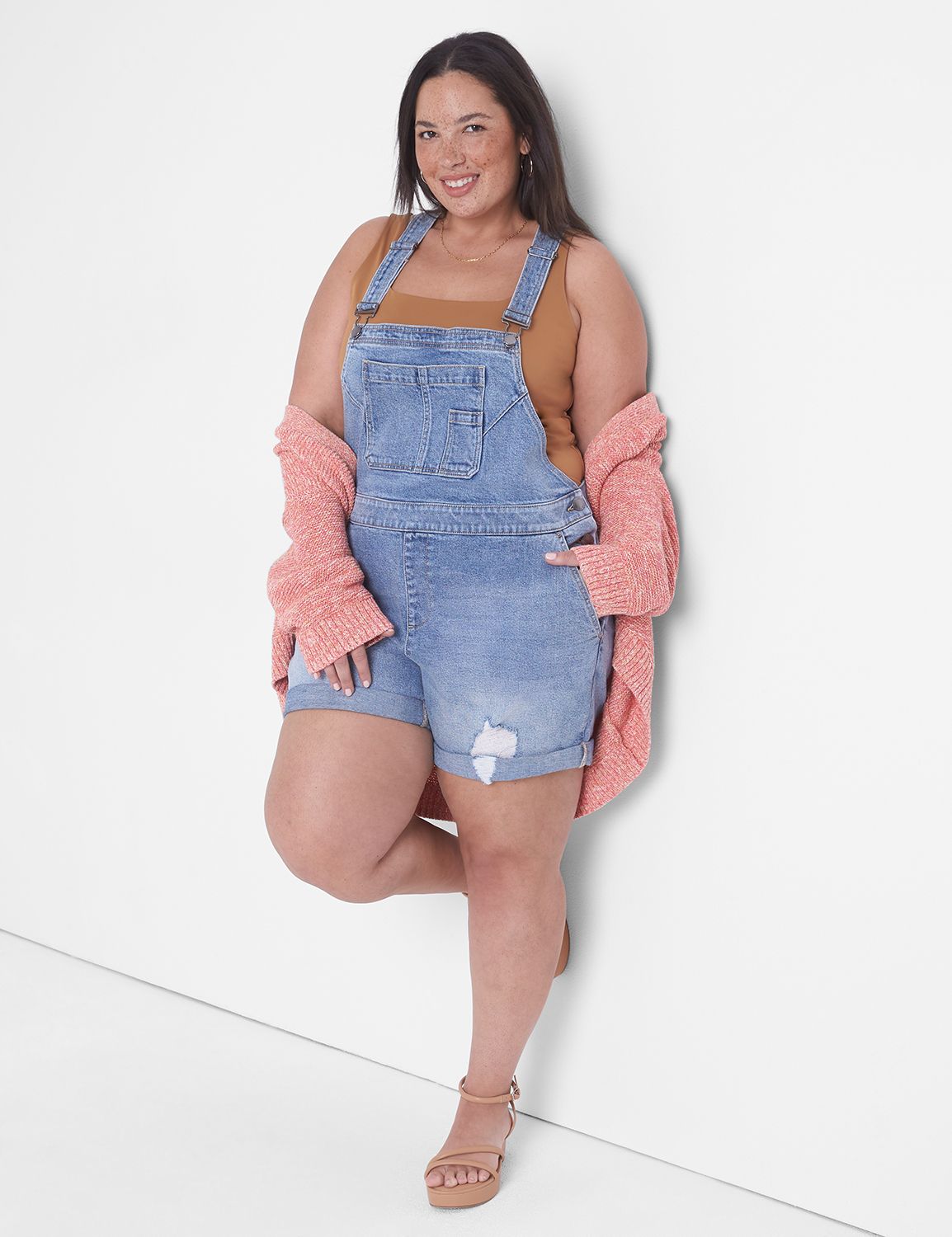 Plus hot sale short overalls