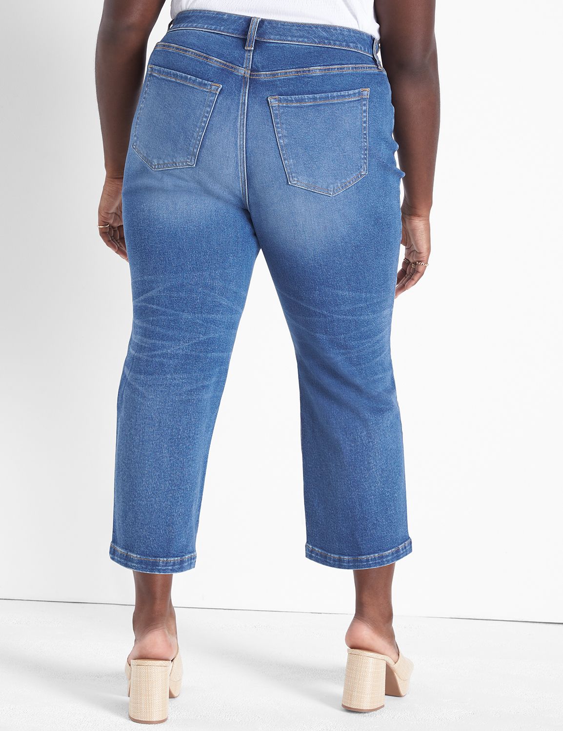 Lane Bryant, Jeans, Lane Bryant Flex Magic Waistband Signature Fit  Midrise Straight Crop Jeans