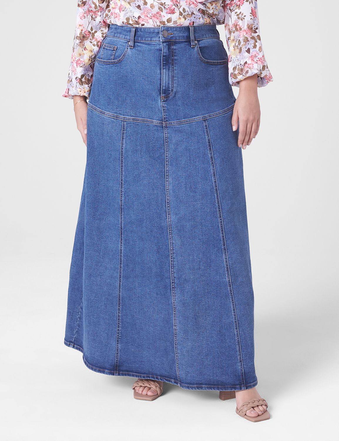 Lane bryant jean store skirts