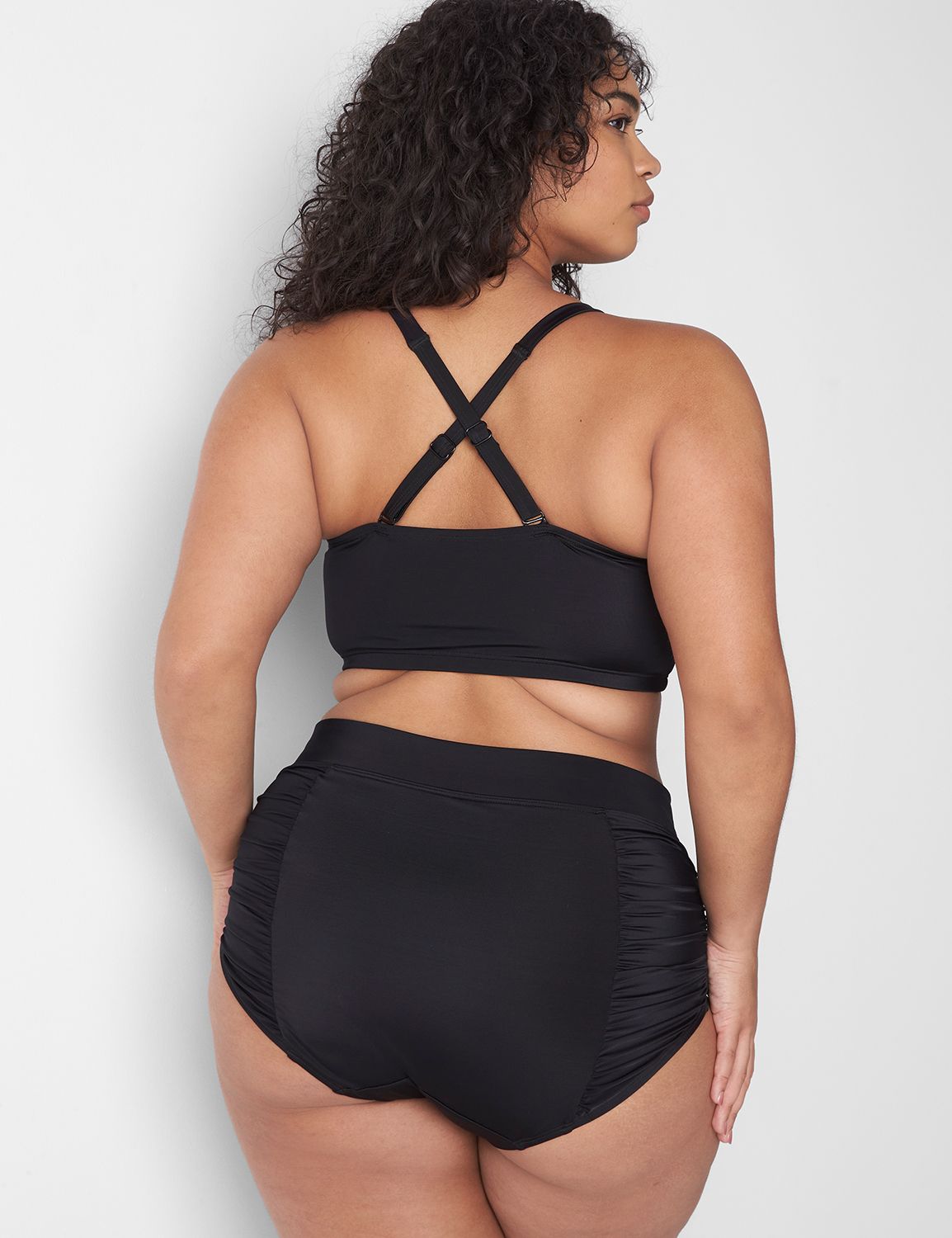 Plus Size - Black Laser Cut Wicking Sports Bra - Torrid