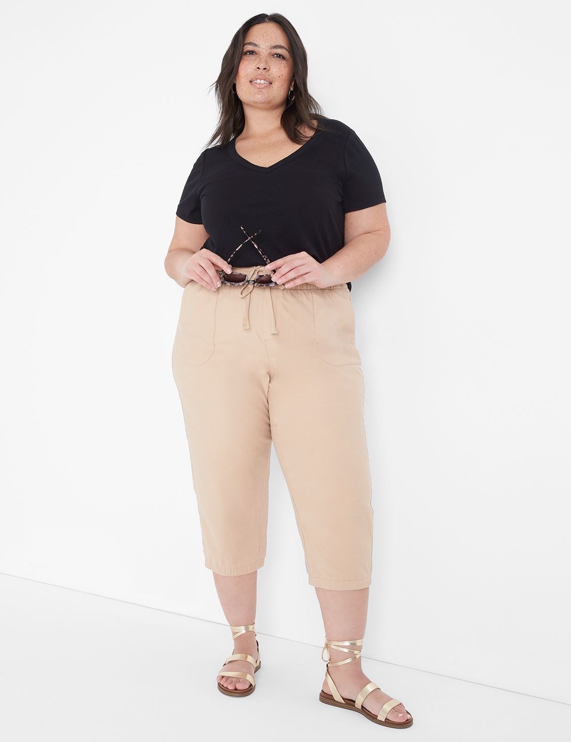Casual Pullon Crop w/ Soft Elastic Product Image 3