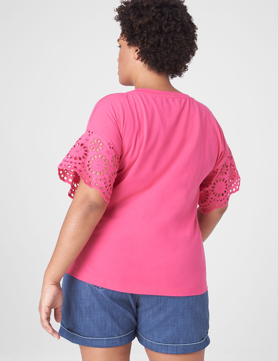 Classic Woven Eyelet Short Sleeve B Product Image 2