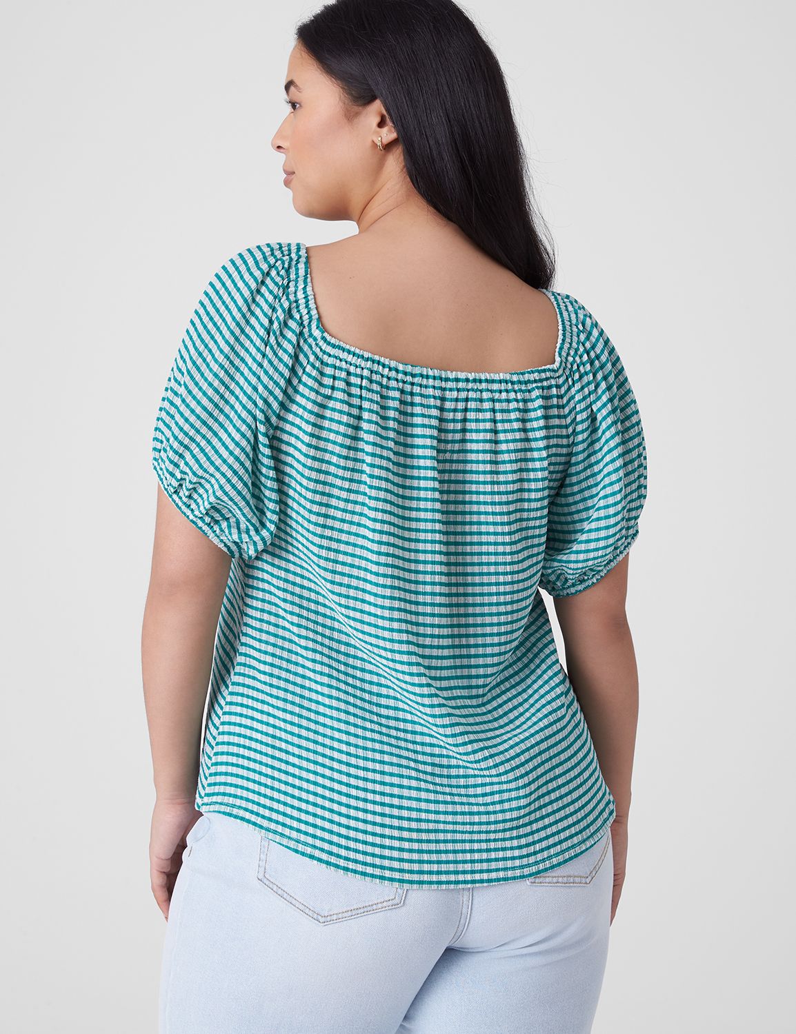 Classic Short Blouson Sleeve Elasti Product Image 2