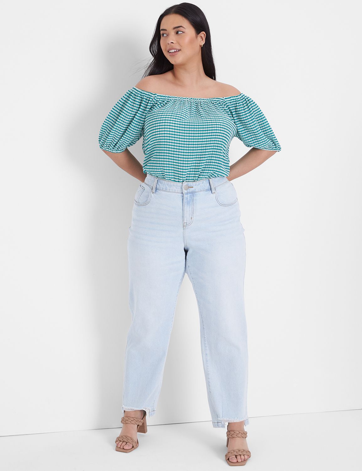 Classic Short Blouson Sleeve Elasti Product Image 4