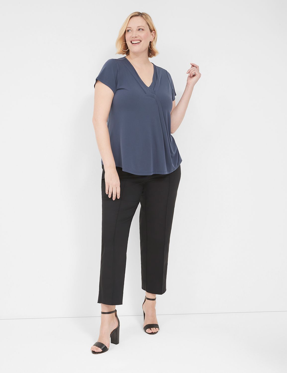 Patch Pocket Dolman Cap Sleeve Boxy Knit main image 1