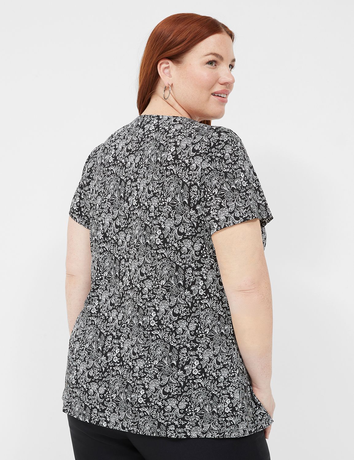 Cap Sleeve Dolman VNeck Matte Jerse Product Image 2