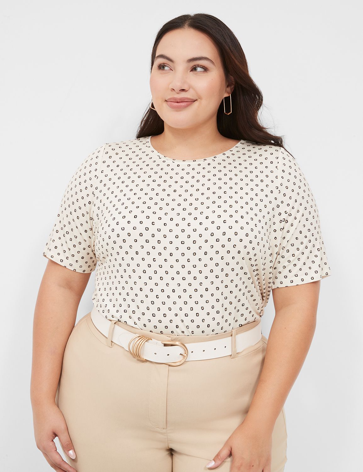 Multi Ring Faux Leather Belt LaneBryant