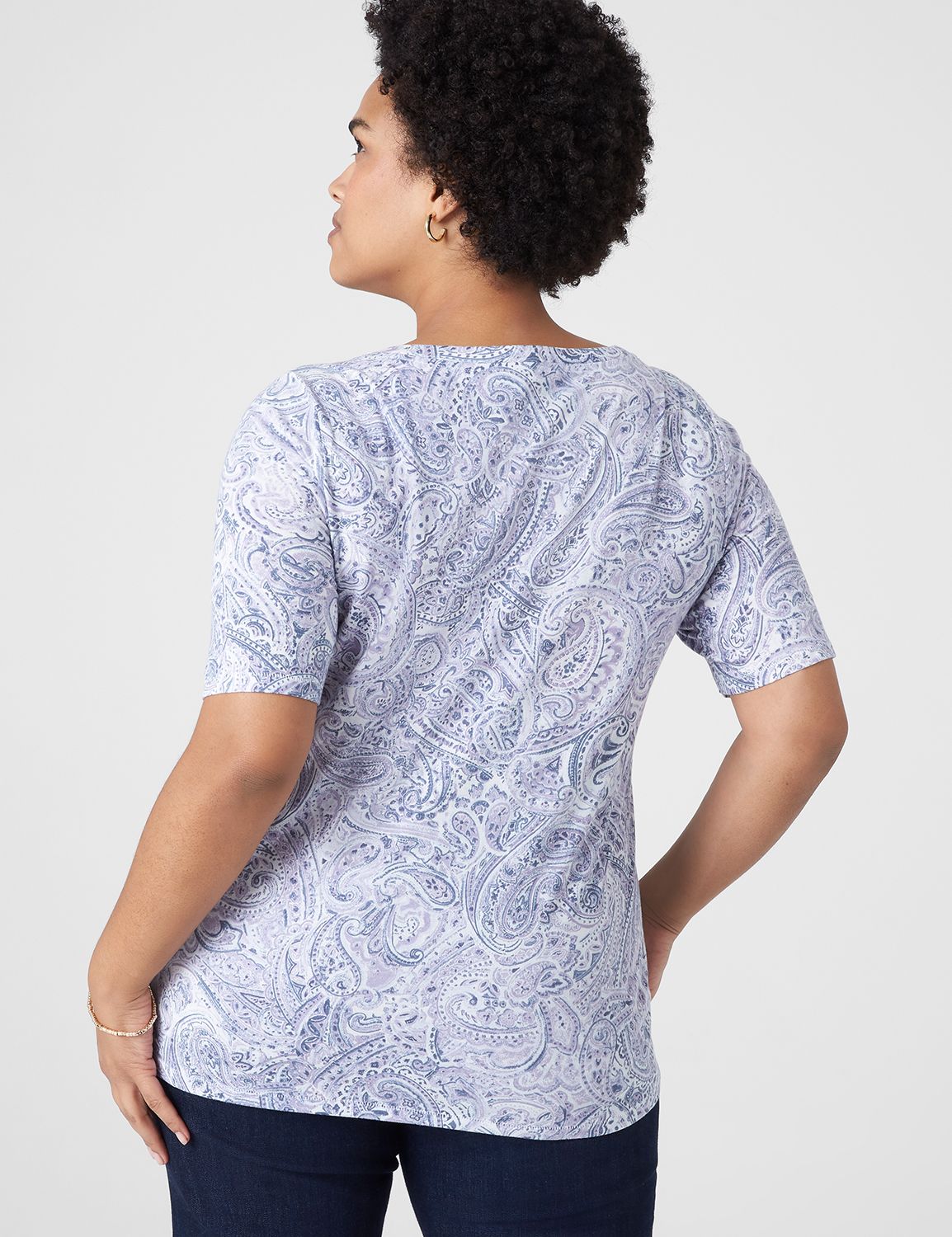 Classic Perfect Sleeve Vneck Tee CO Product Image 2