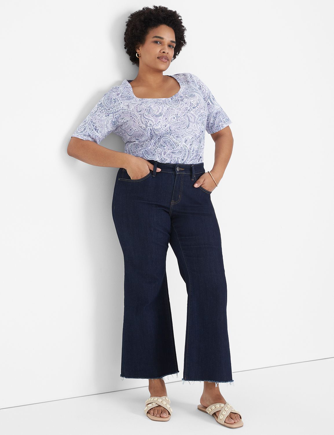 Classic Perfect Sleeve Vneck Tee CO Product Image 3