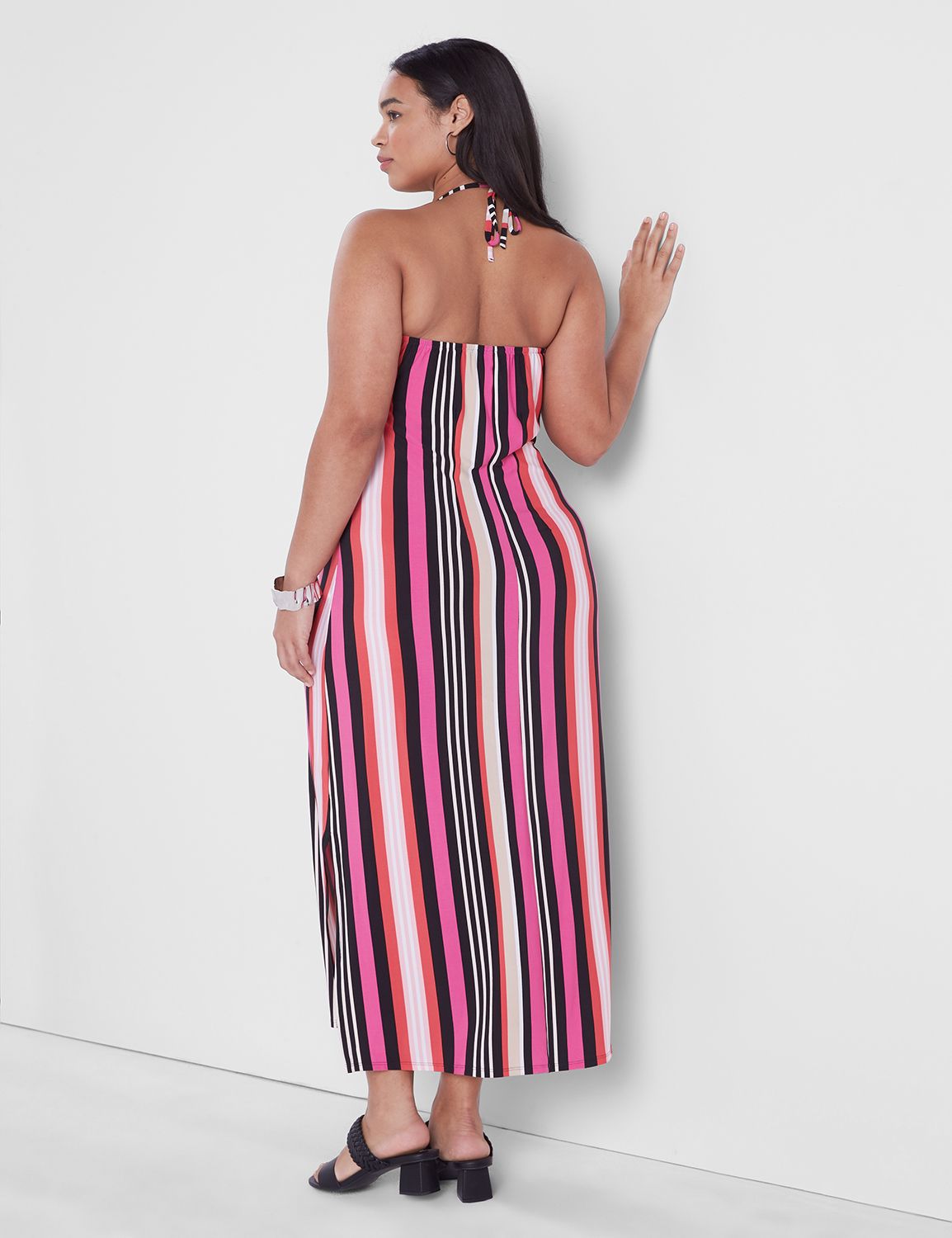 Sleeveless Halter Neck Column Dress Product Image 2