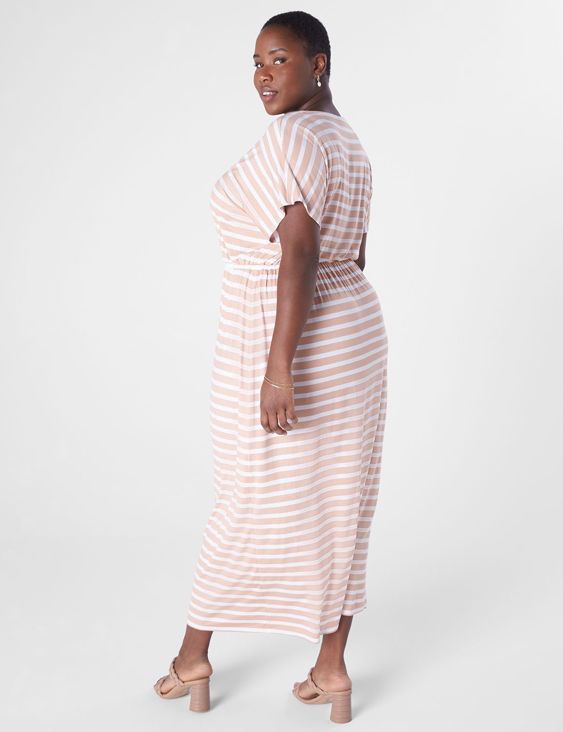 Short Dolman Sleeve Boat Neck Tie W Product Image 2