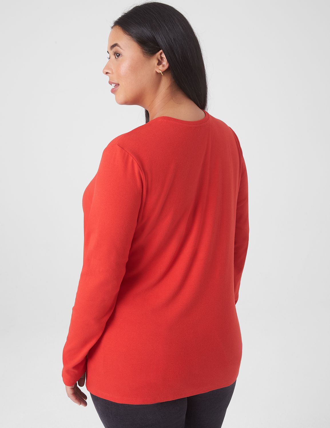 Classic Long Sleeve Crew Neck 1x1 R Product Image 2