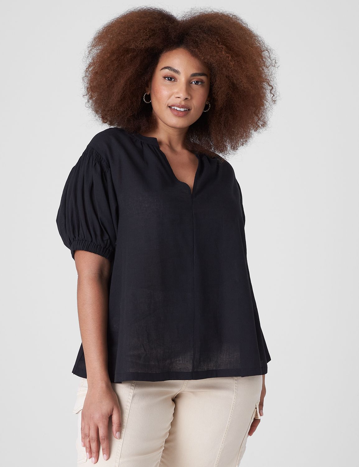 Swing Elbow Length Blouson Collared Product Image 1