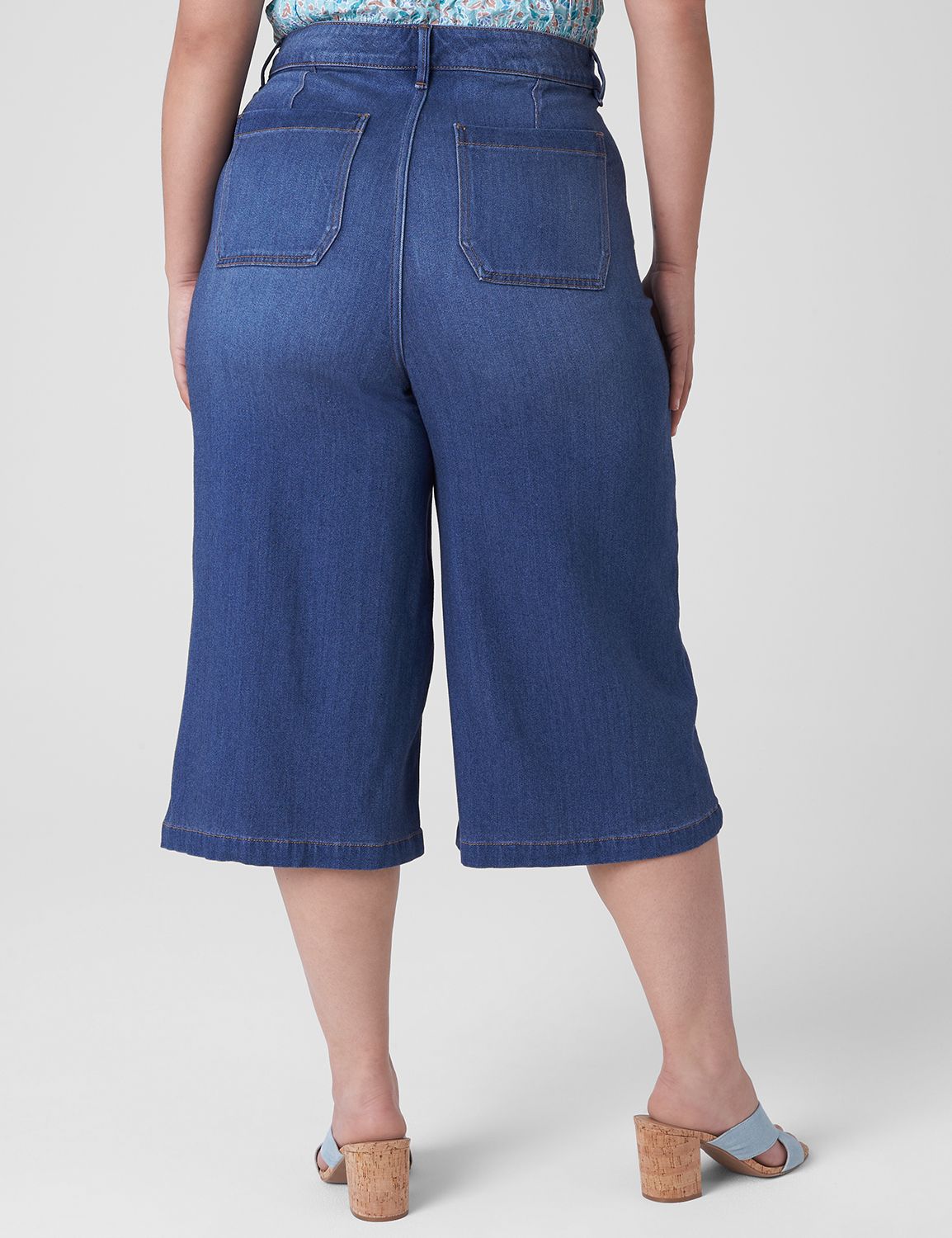 MID RISE FLUID CULOTTE - MEDIUM DEN Product Image 2