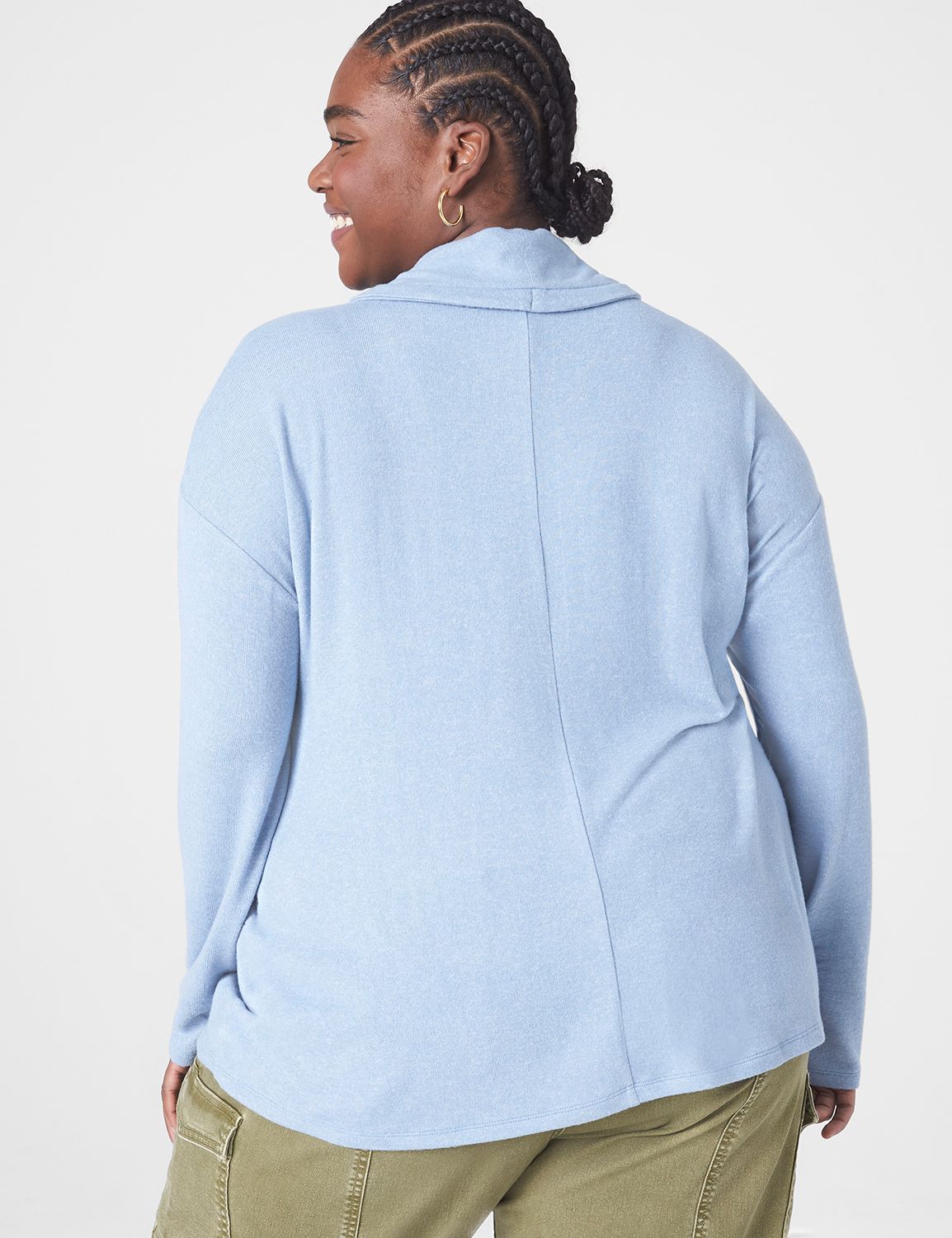 Swing Long Sleeve Funnel Neck Drape Product Image 2