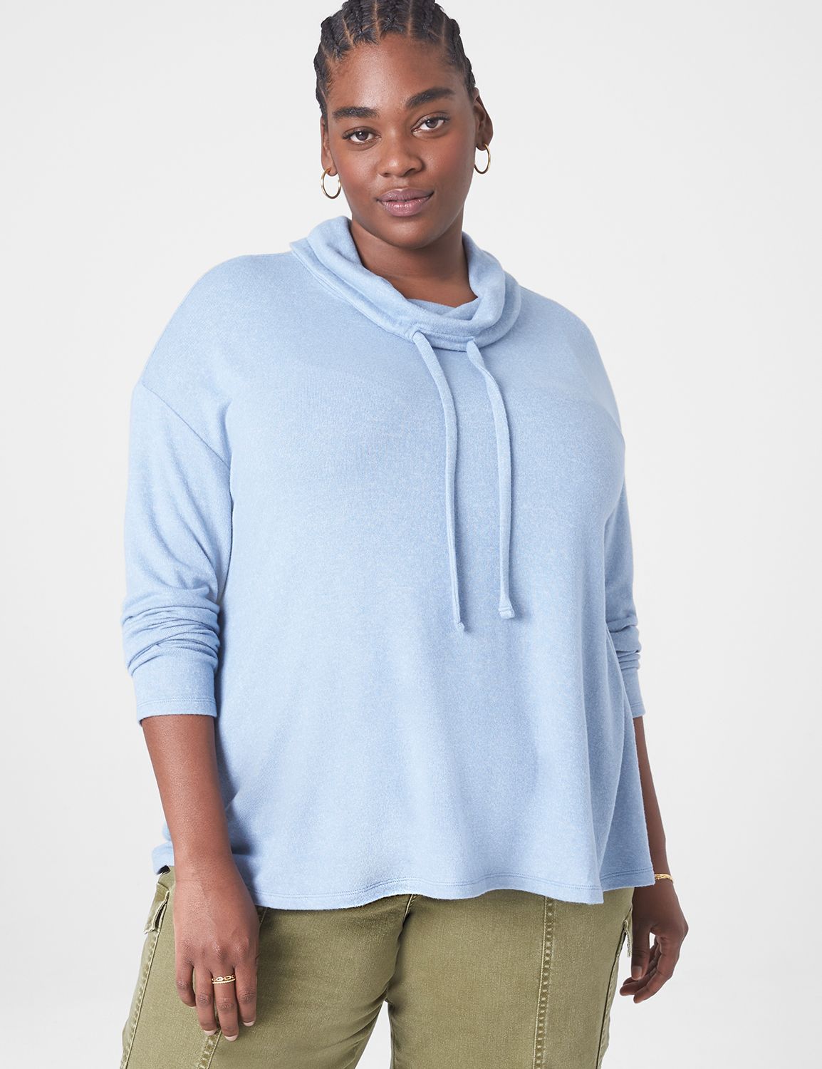 Swing Long Sleeve Funnel Neck Drape Product Image 3