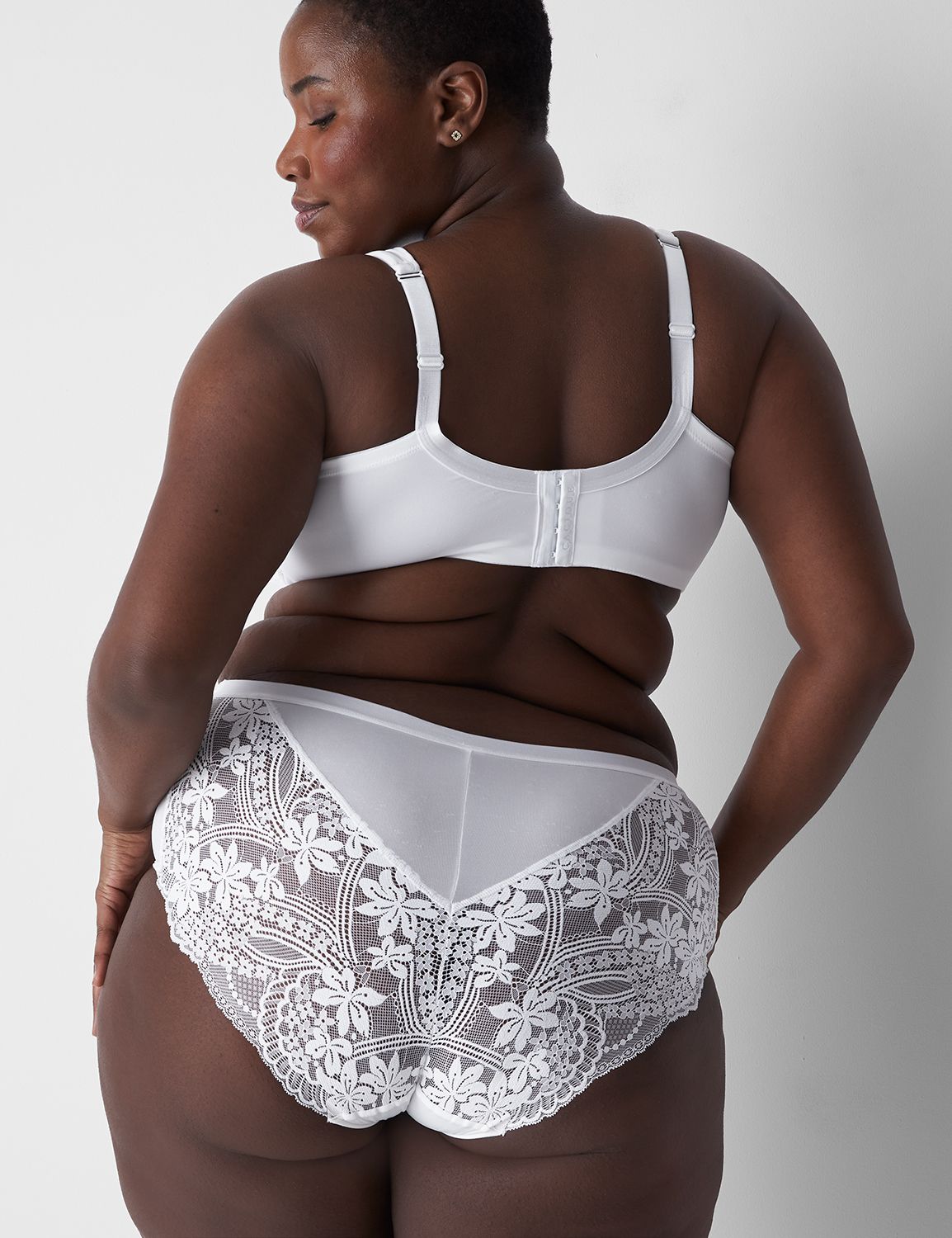No Show Full Brief Tropical Lace Ba Product Image 2