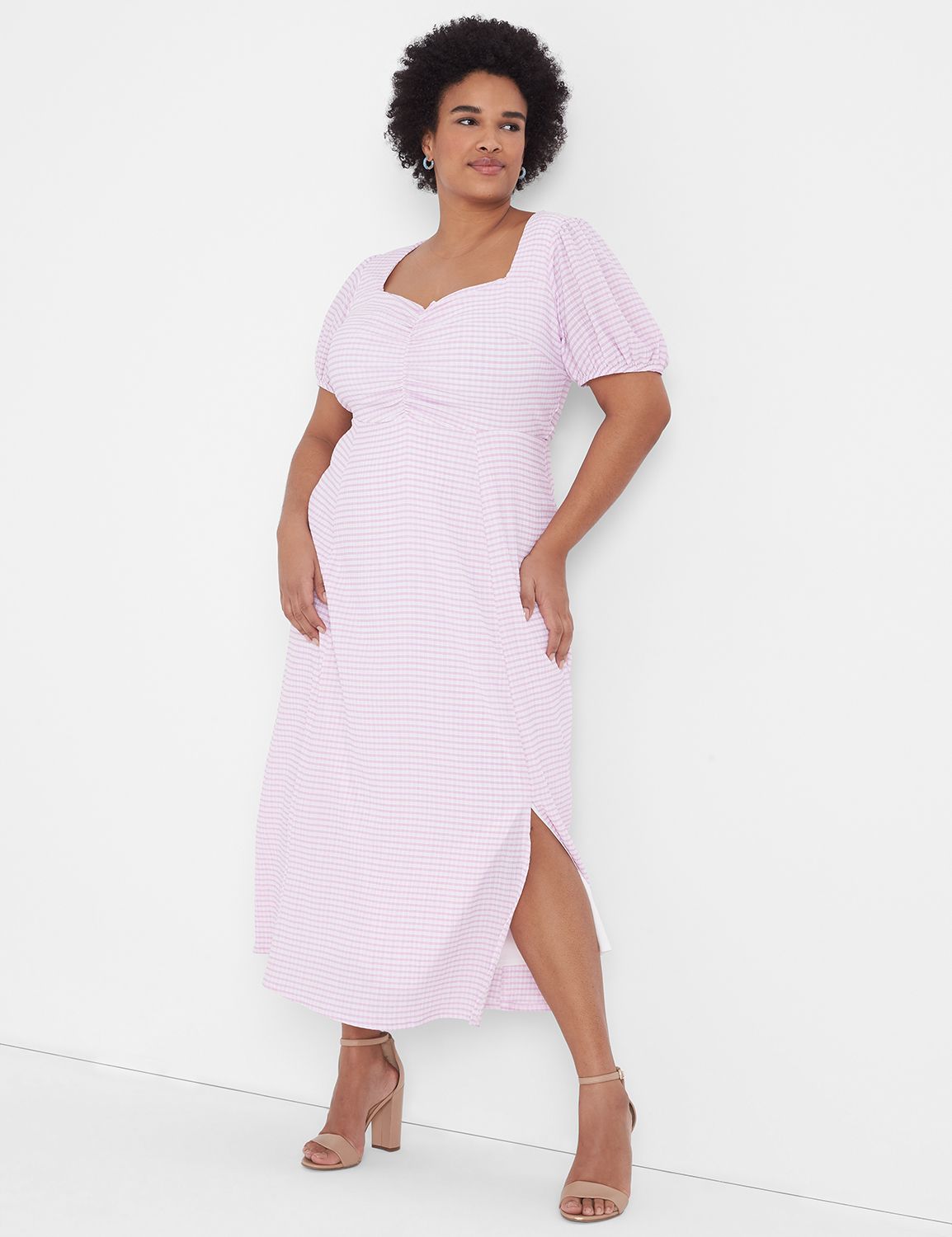 Lane bryant pink dress sale