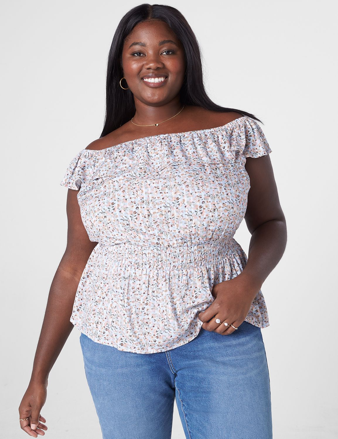 Plus size white one hotsell shoulder top