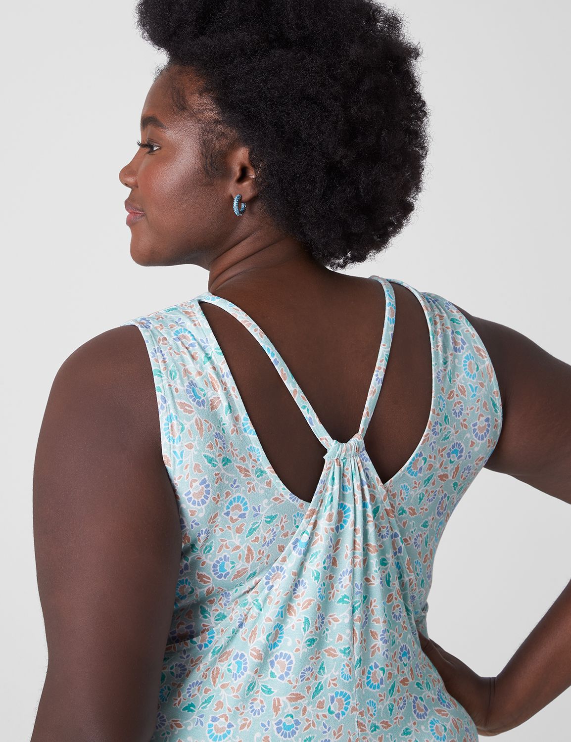 Sleeveless Basic Top Side Slits