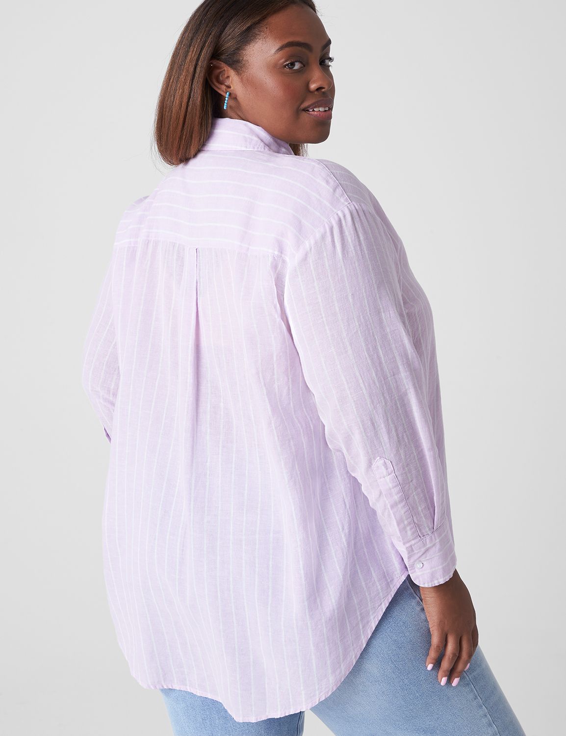 Classic Long Sleeve Button Down Lin Product Image 2