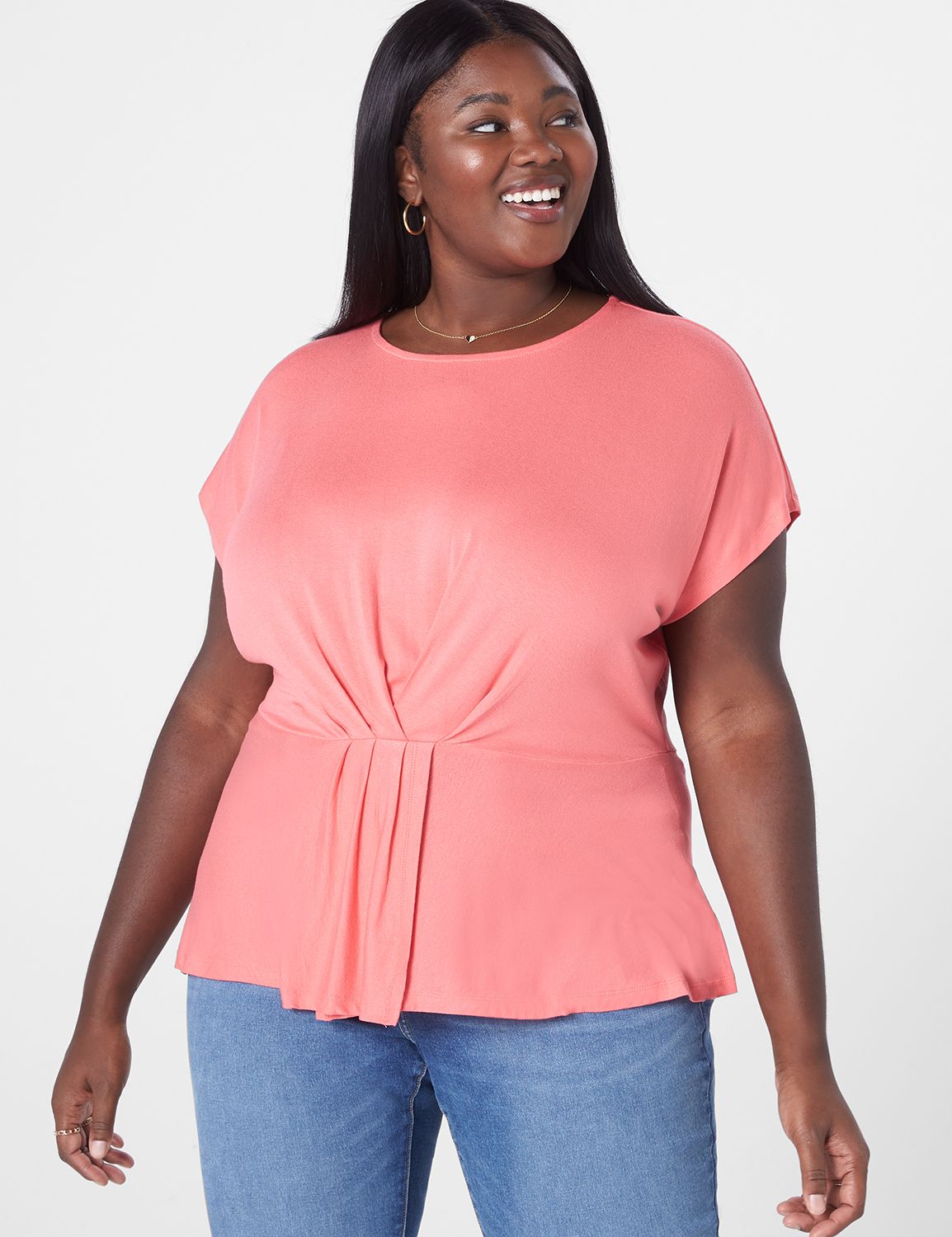 Classic Cap Dolman Sleeve Crew Neck Product Image 3