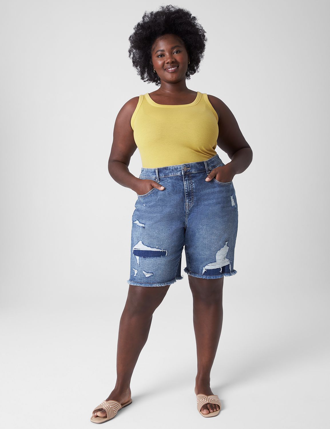 Lane bryant jean store shorts