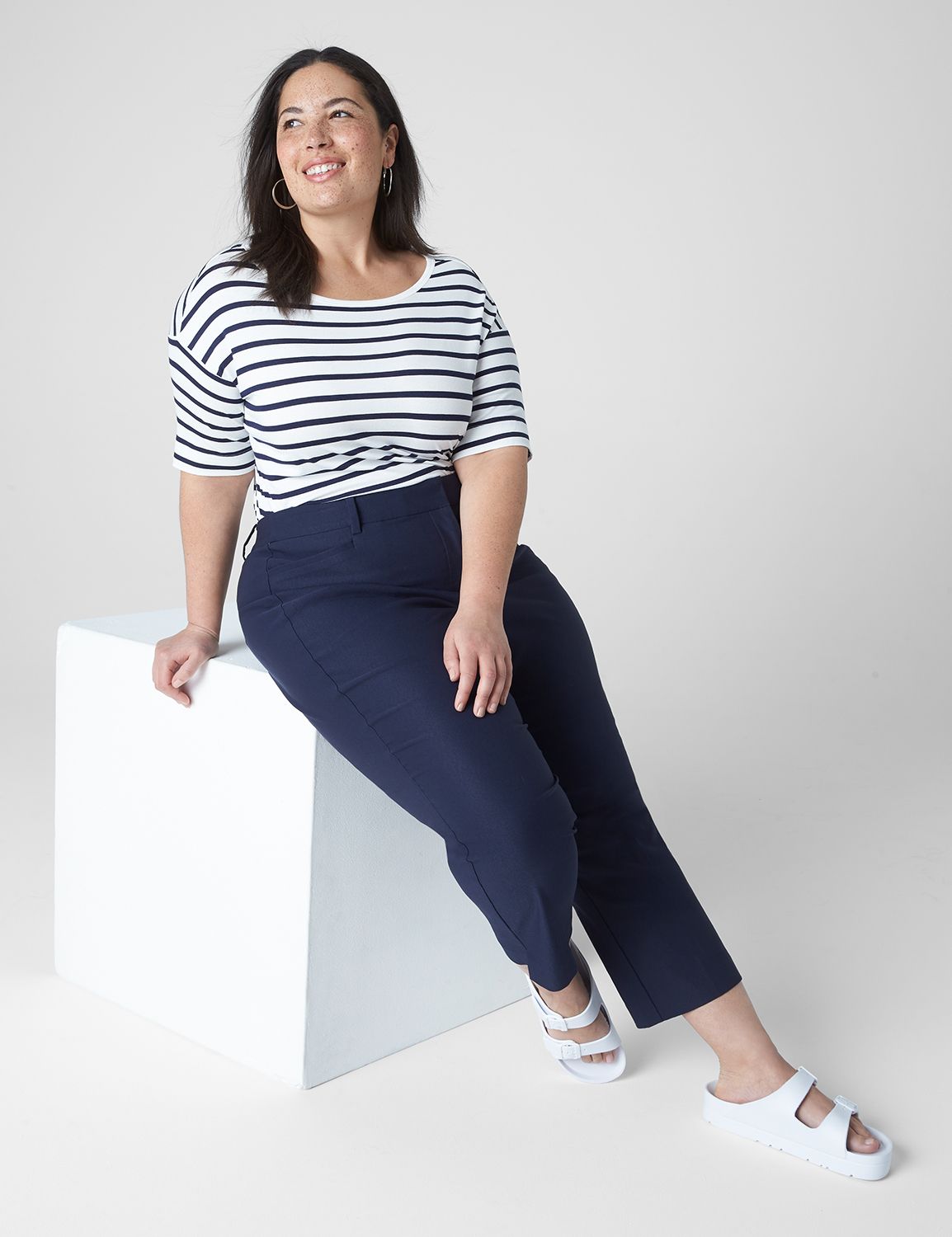 Perfect Sleeve Wide Crew-Neck Tee | LaneBryant