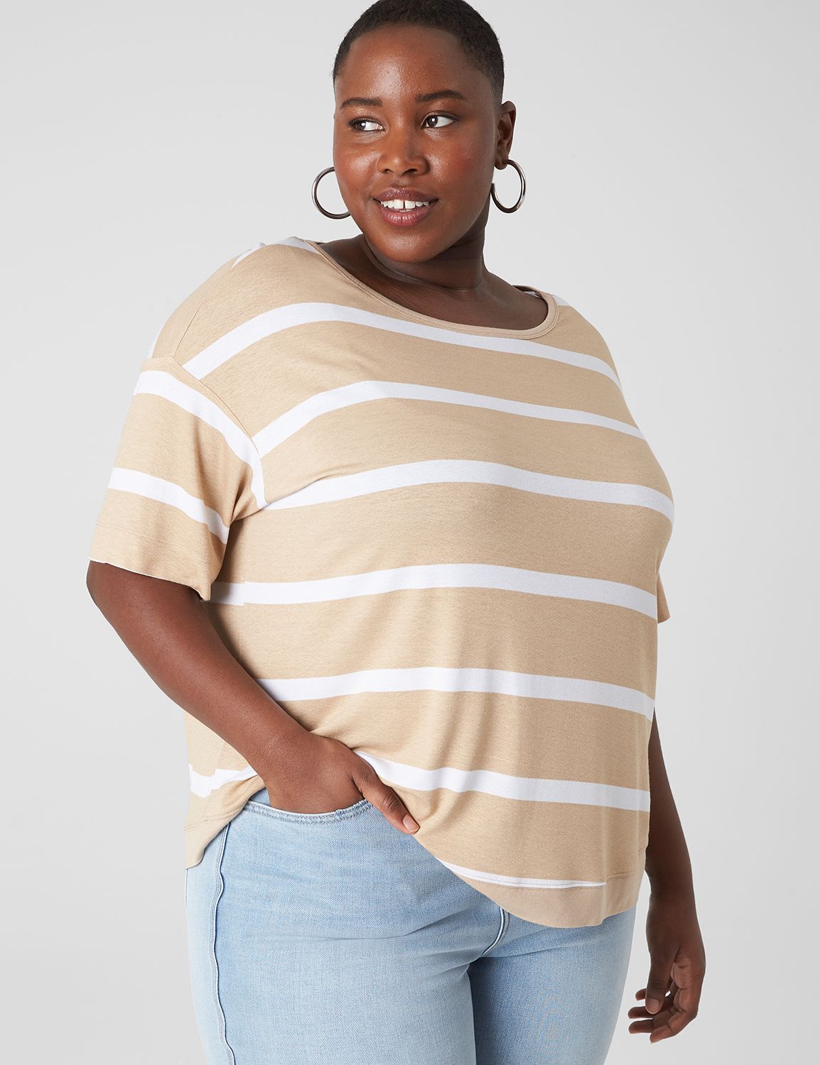 Relaxed Perfect Sleeve Wide Crew Ne Product Image 1