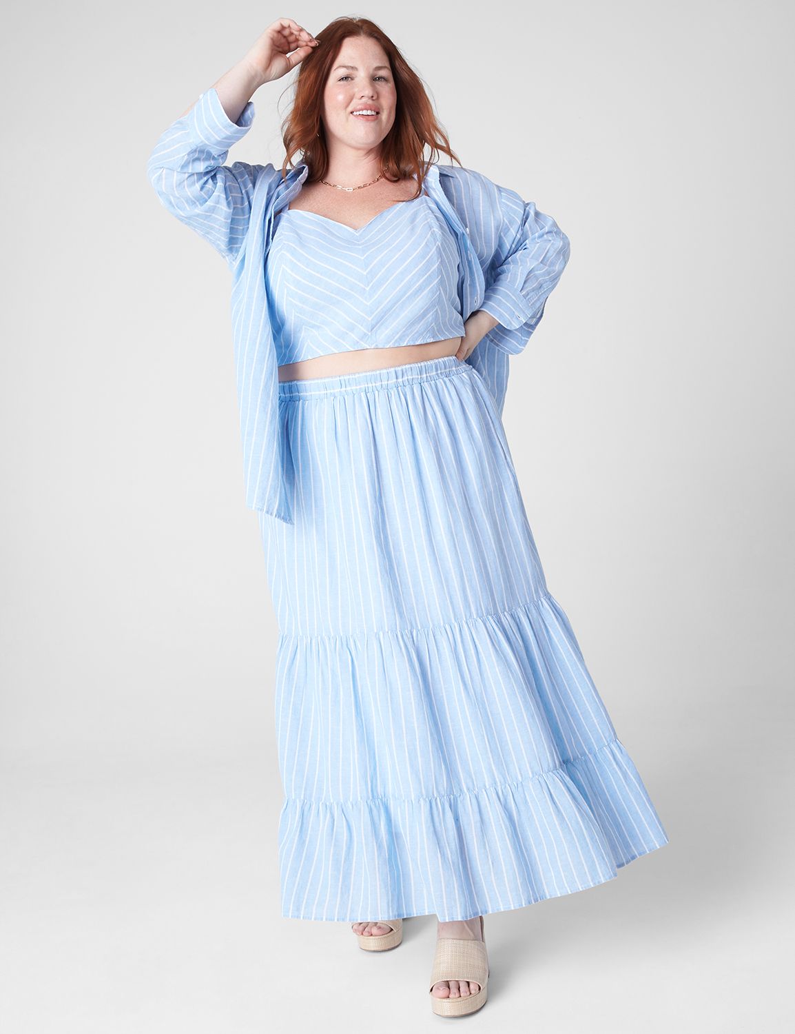 [Match Back 1133229] Striped Linen Product Image 3