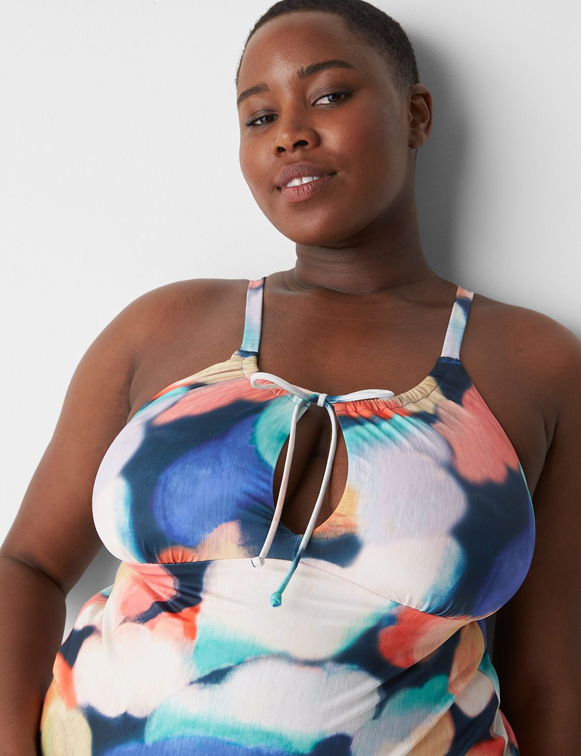 Plus size store swimwear tankini tops