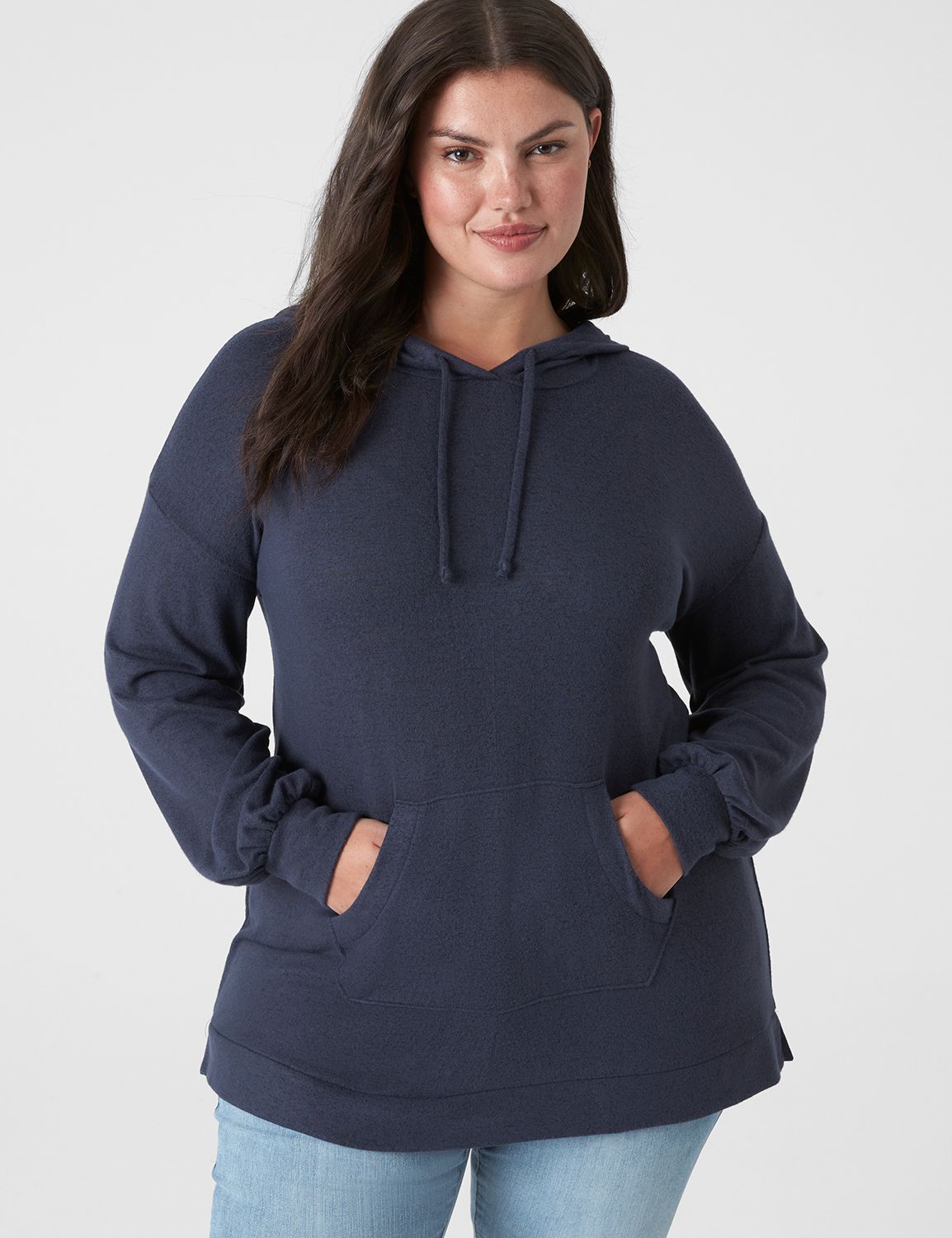 Relaxed Long Blouson Sleeve Hoodie Product Image 1