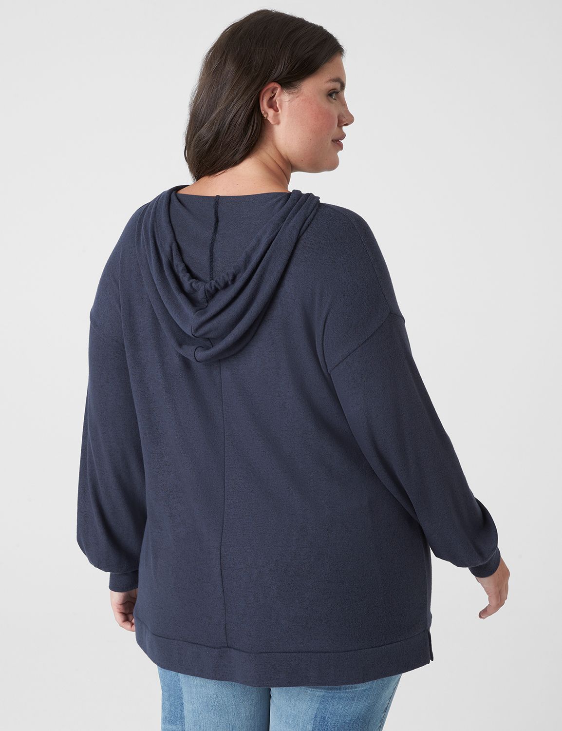 Relaxed Long Blouson Sleeve Hoodie Product Image 2